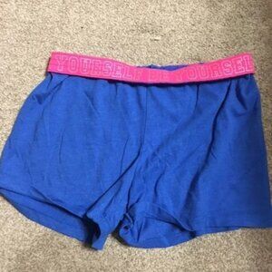 Girl's Wonder Nation "Be Yourself" Shorts--Blue/Pink--Size XL(14-16)